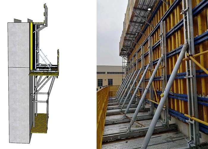 Modular Climbing Scaffolding System , Crane Lifted Climbing Formwork